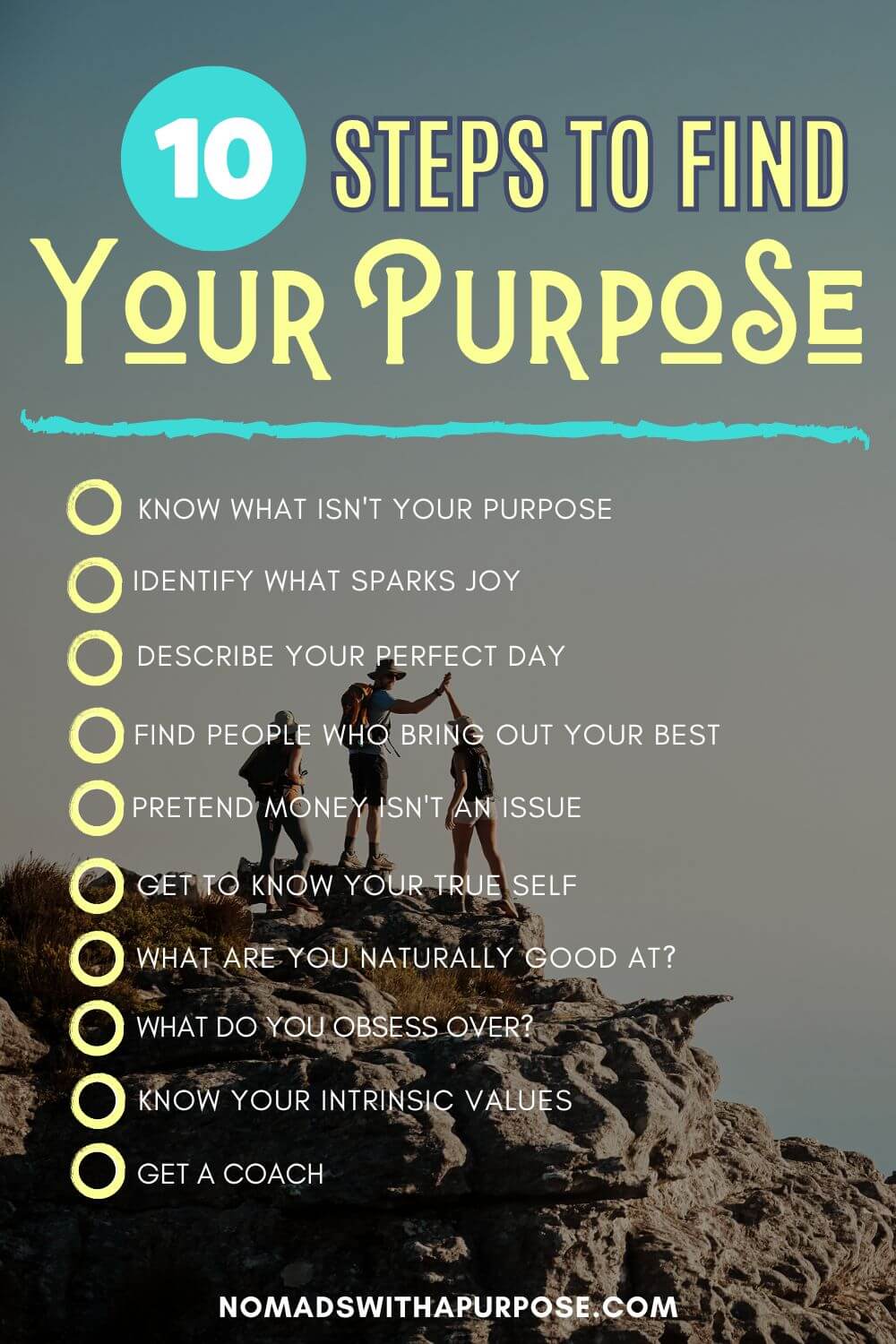 10 Steps To Find Your Purpose Nomads With A Purpose