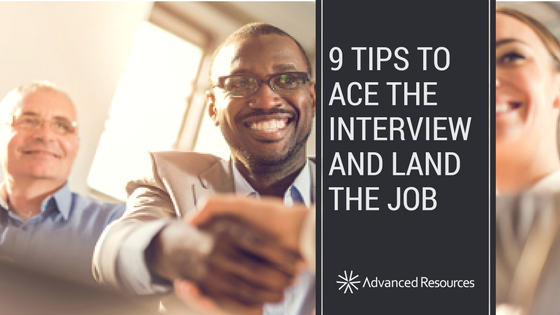 9 Tips To Ace The Interview And Land The Job Infographic