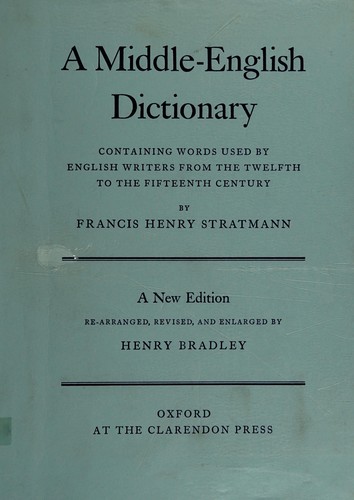 A Middle English Dictionary 1995 Edition Open Library