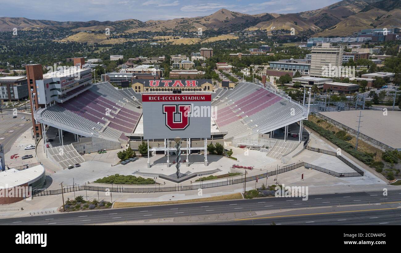 An Aerial View Of Rice Eccles Stadium On The Campus Of The University