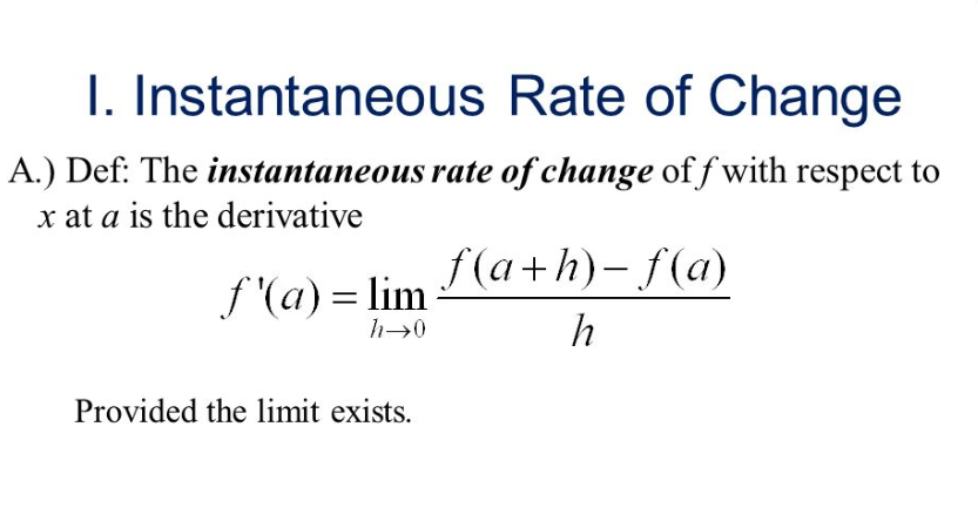 Average And Instantaneous Rate Of Change The Education