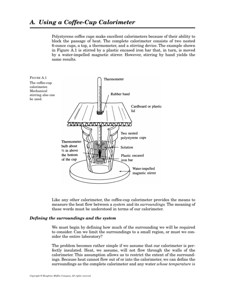 Coffee Cup Calorimeter