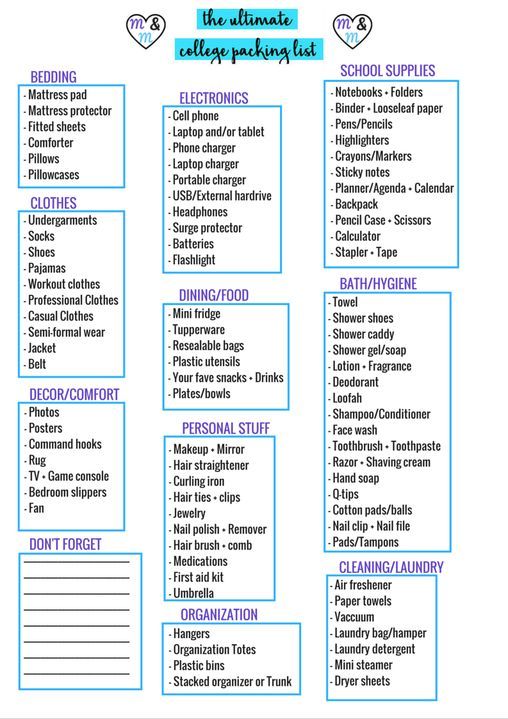 College Essentials: The Ultimate Packing List For Success