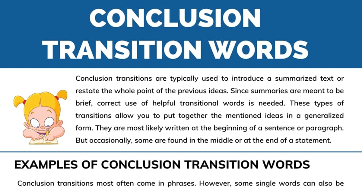 Conclusion Transition Words: Smoothly Connect Your Ideas