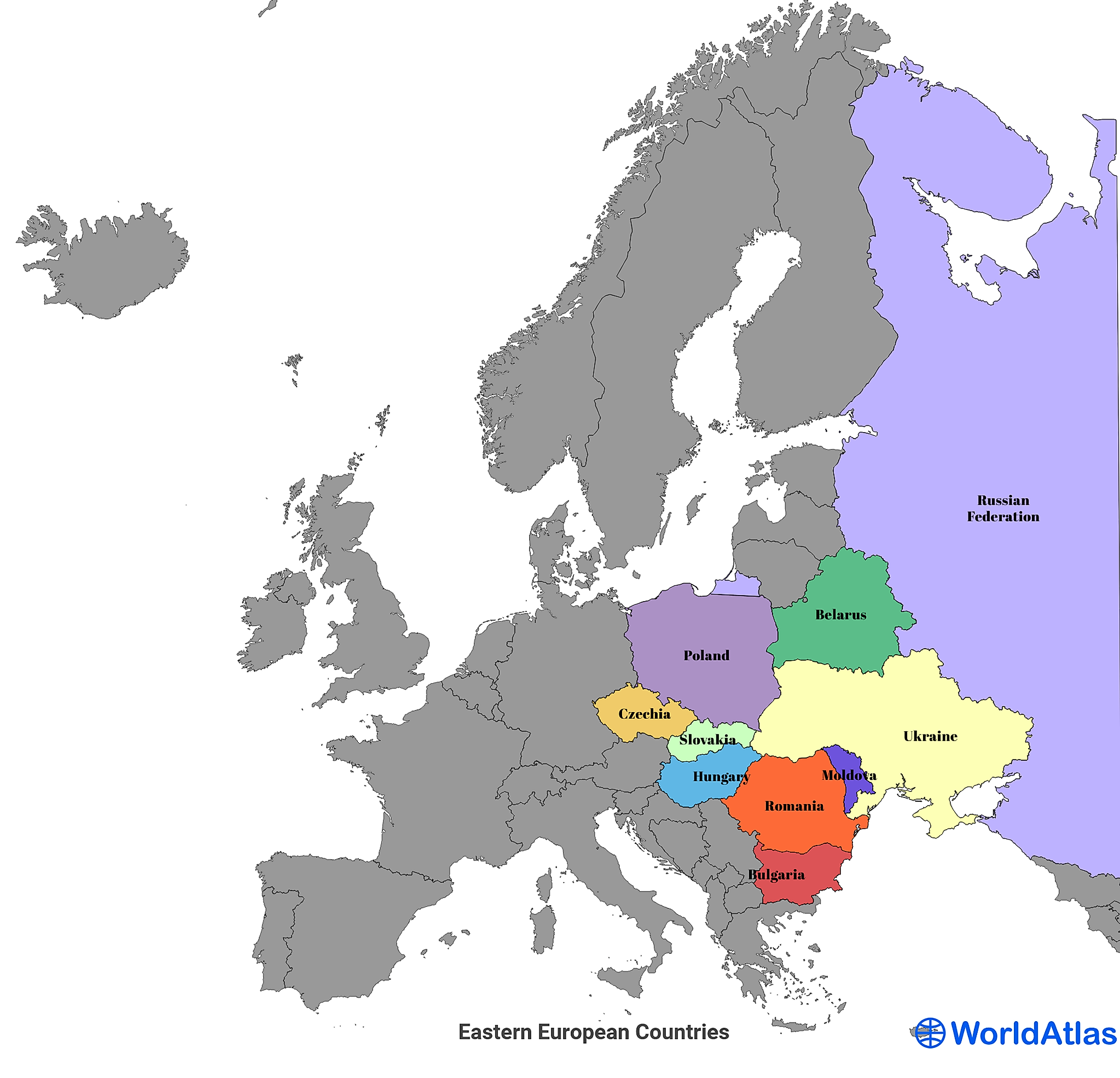 Eastern Europe Map Eastern European Countries