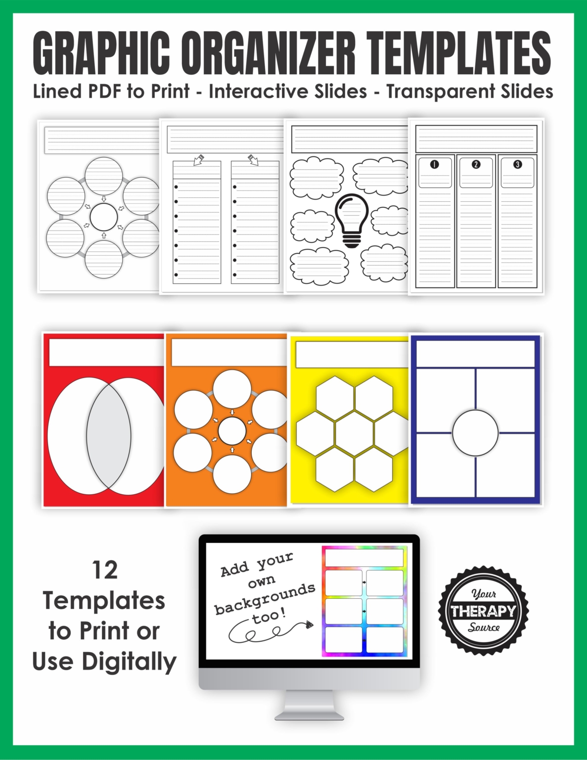 Editable Graphic Organizer Examples