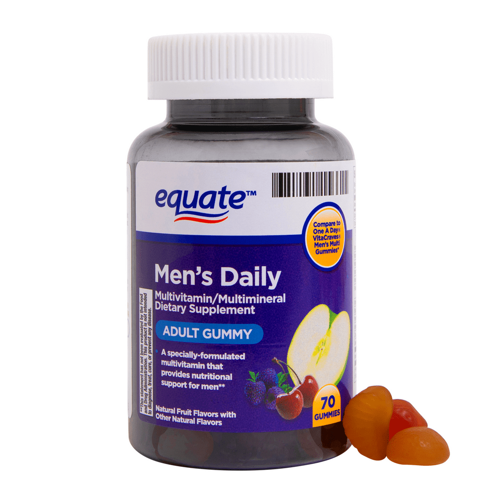 Equate Once Daily Men S Multivitamin Gummies 70 Ct Walmart Com