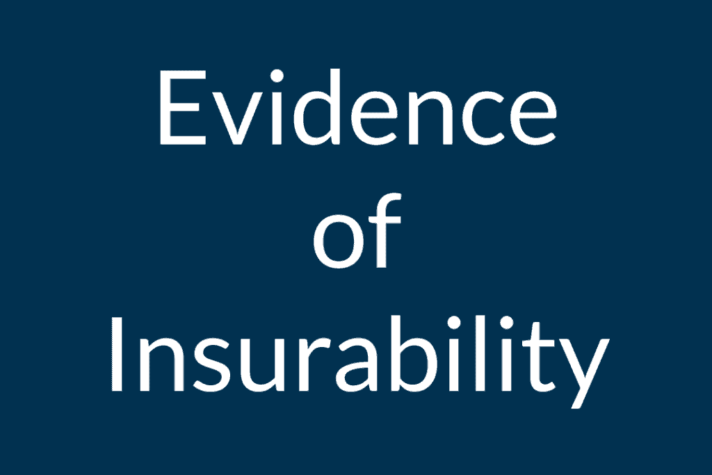 Evidence Of Insurability