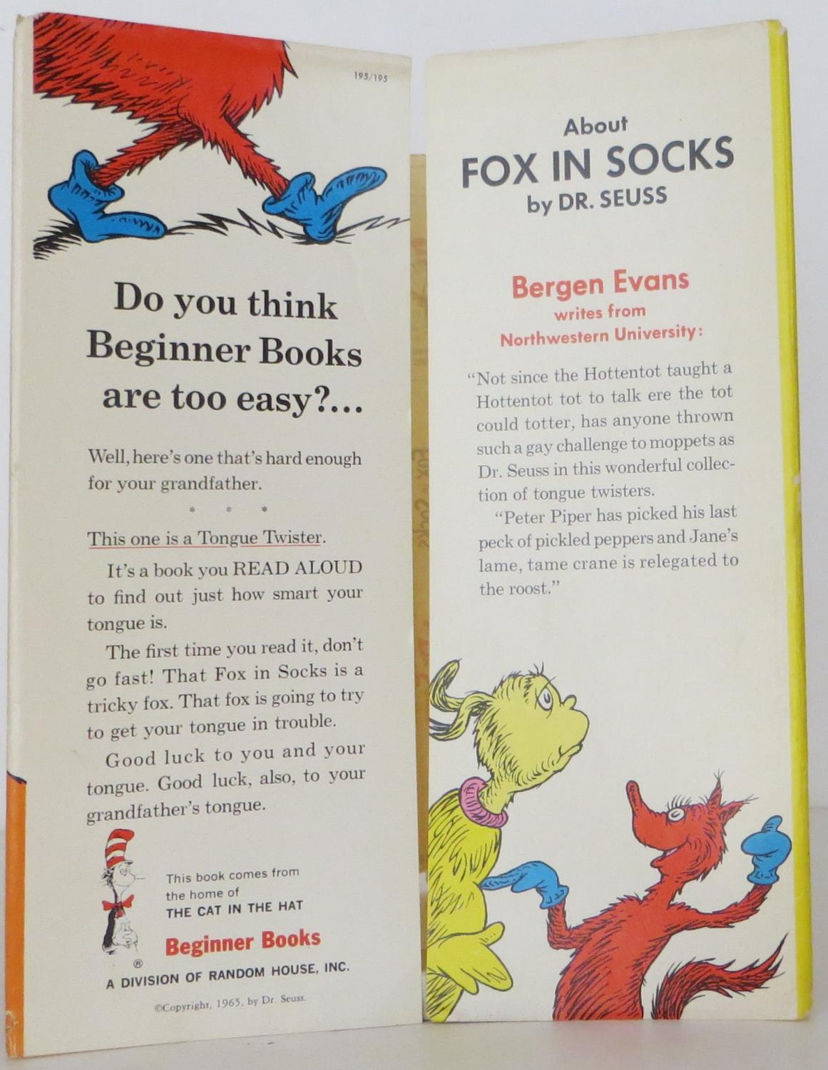 Fox In Socks By Dr Seuss Goodreads