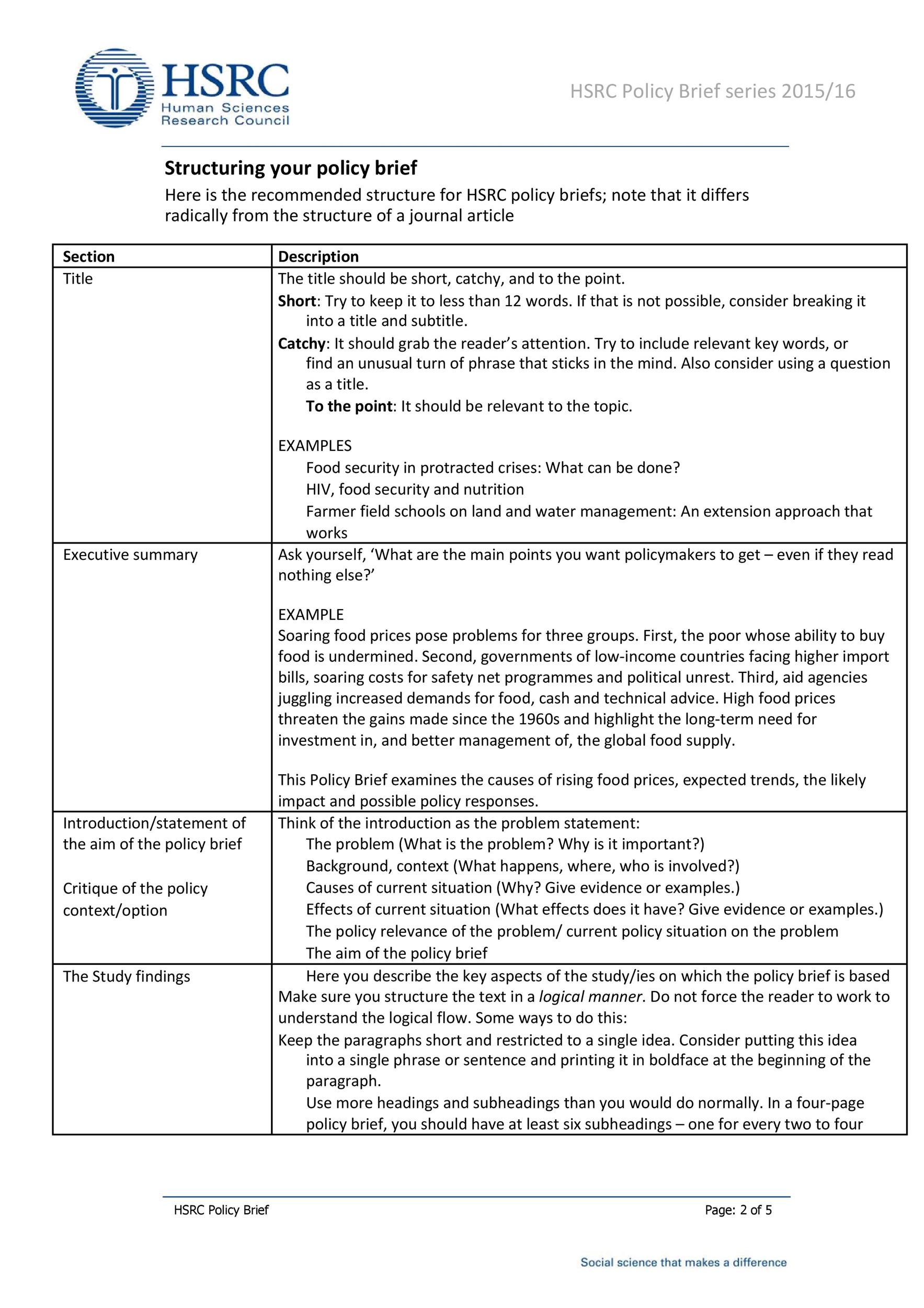 Free Policy Brief Templates Ms Word Microsoft Word Templates Reports