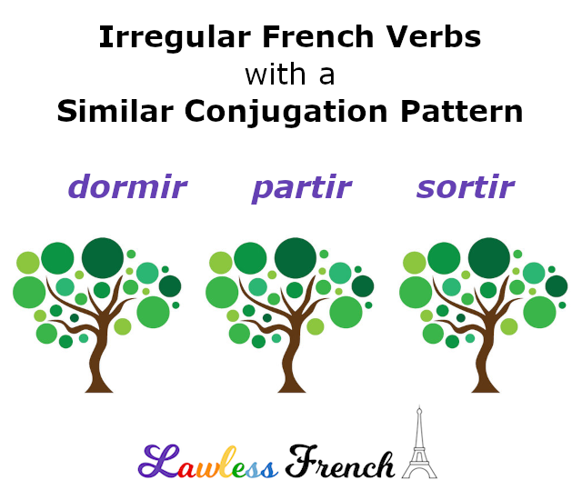 French Irregular Ir Verbs Dormir Partir Sortir Lawless French