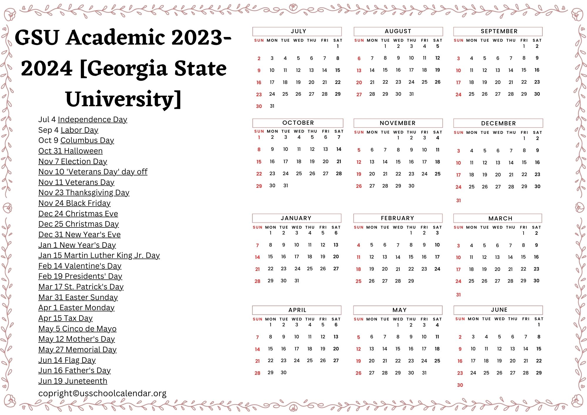 Gsu Summer 2025 Academic Calendar Tanja S Unger