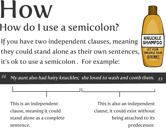 How To Use A Semicolon The Oatmeal