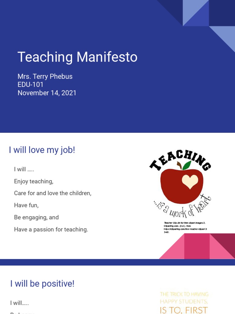 Inspire And Educate: A Guide To Developing Your Teaching Manifesto