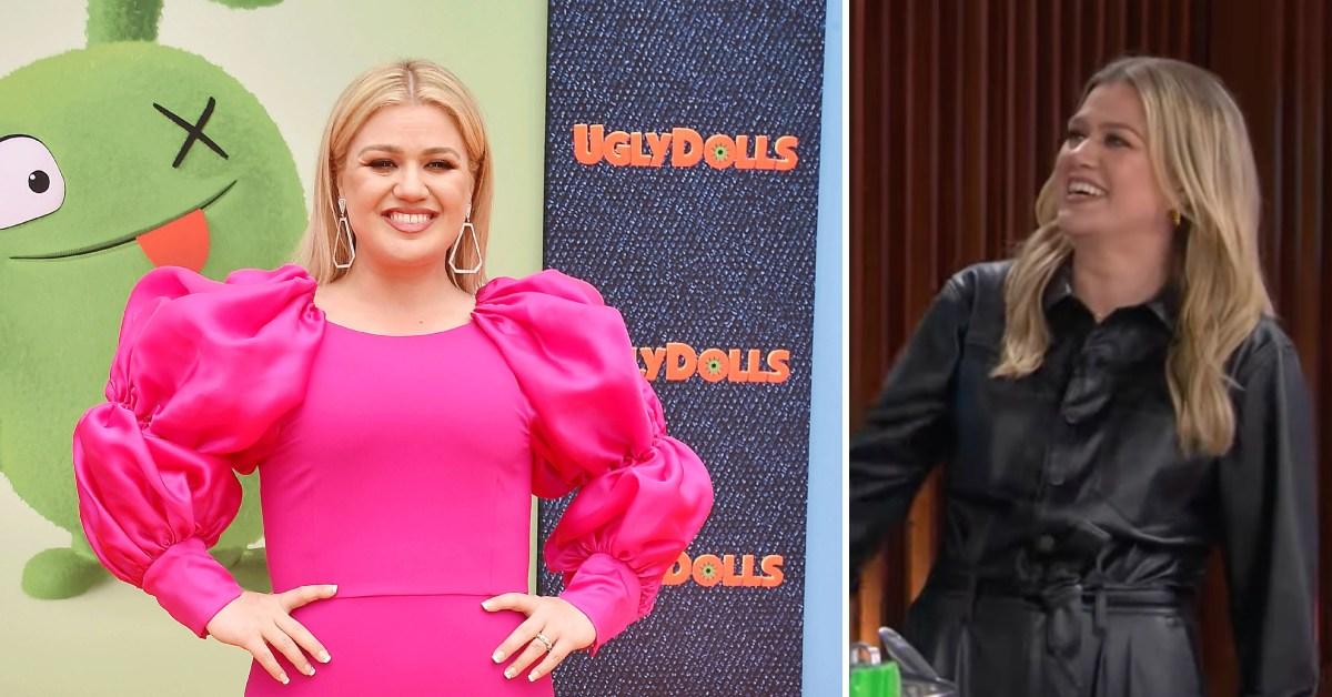 Kelly Clarkson Shows Off Slimmer Figure In Black Leather Jumpsuit As