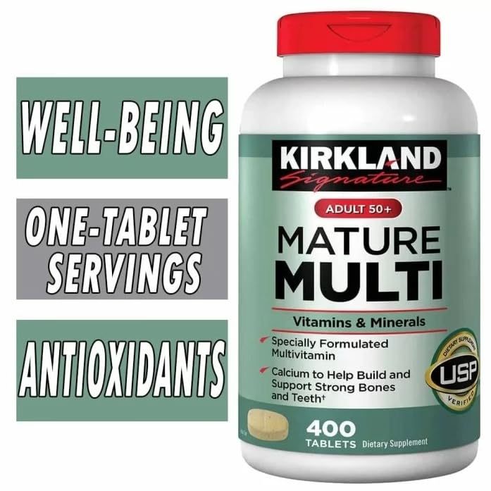 Kirkland Signature Adult 50 Mature Multi Vitamins Minerals 400