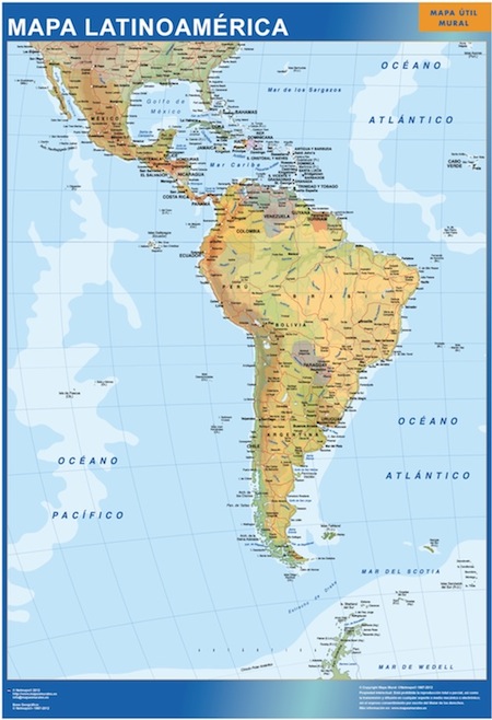 Latin America Wall Map Maps Com Com