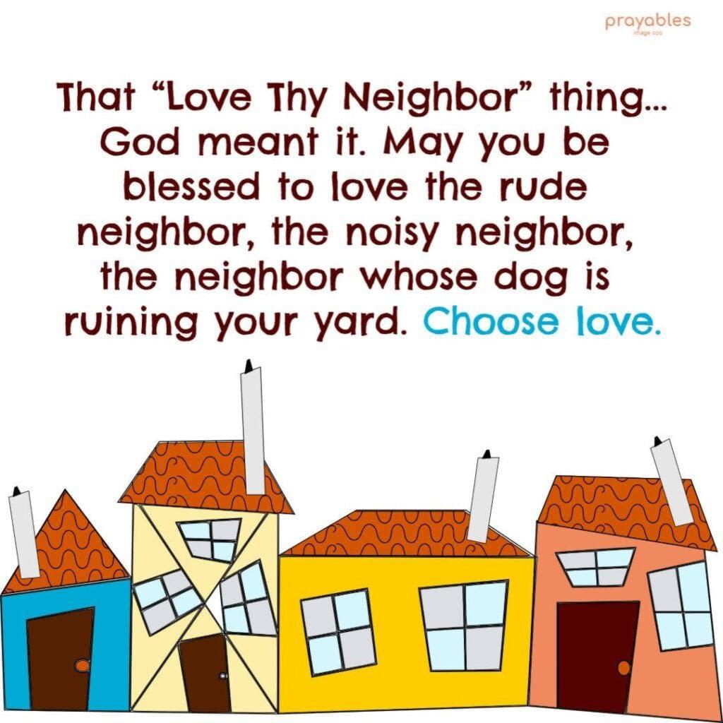 Love Thy Neighbor Verse