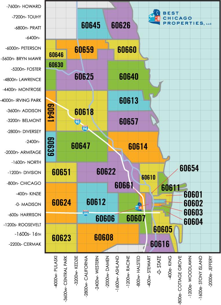 Map Of Chicago And Its Zip Codes Download Scientific Diagram