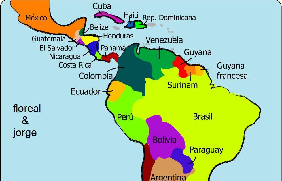 Mapa De Latinoamerica