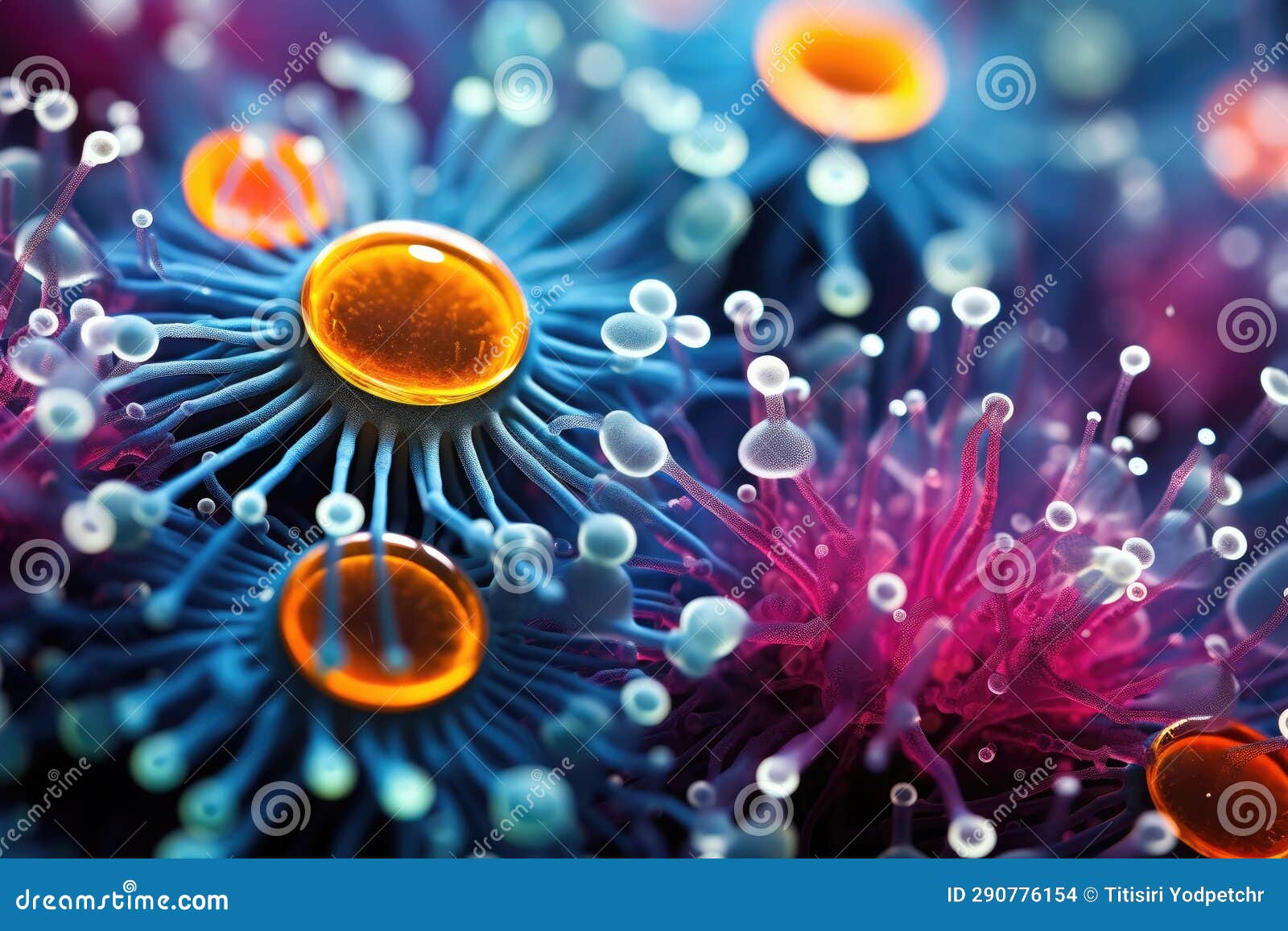 Microscopic Marvels Bacterial World Unveiled Royalty Free Stock