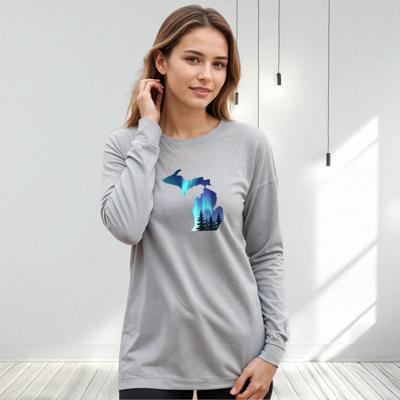 Minnesota Northern Lights Relaxed Fit Long Sleeve Unisex T Shirt