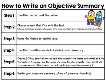 Objective Summary Definition