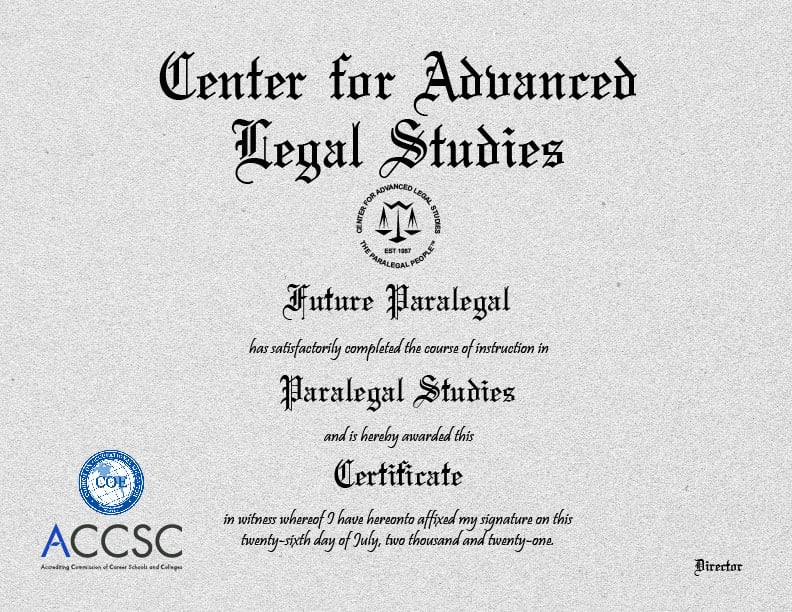 Paralegal Studies Certificate