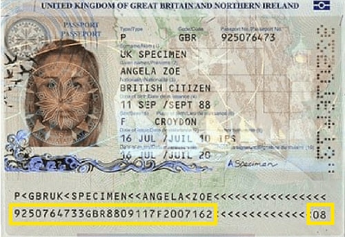 Passport Barcode Page