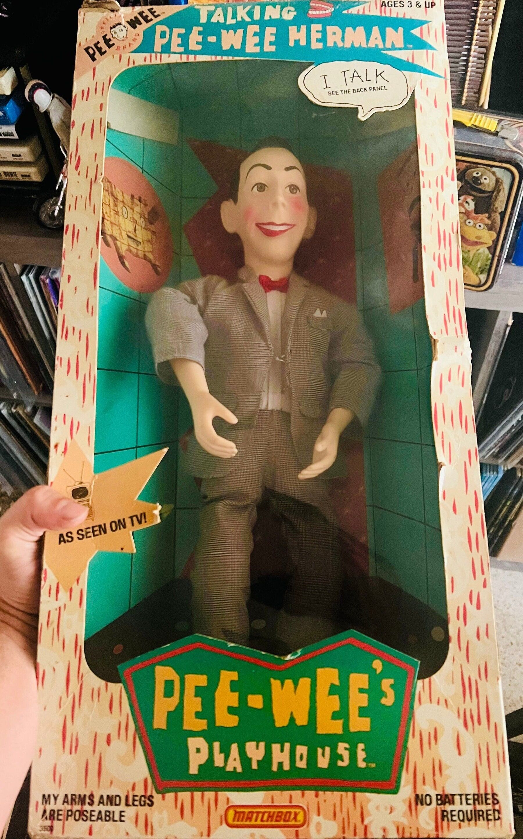 Pee Wee Herman Vintage Talking Doll With Original Box Matchbox 80S Tv