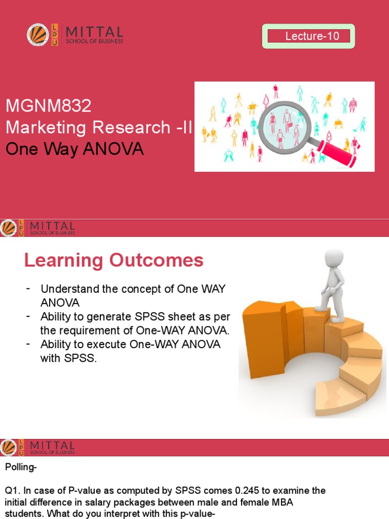 Ppt Lecture 11 One Way Anova Repeated Measures Powerpoint