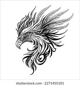 Premium Vector Eagle Tribal Tattoo Design Is A Powerful And Majestic