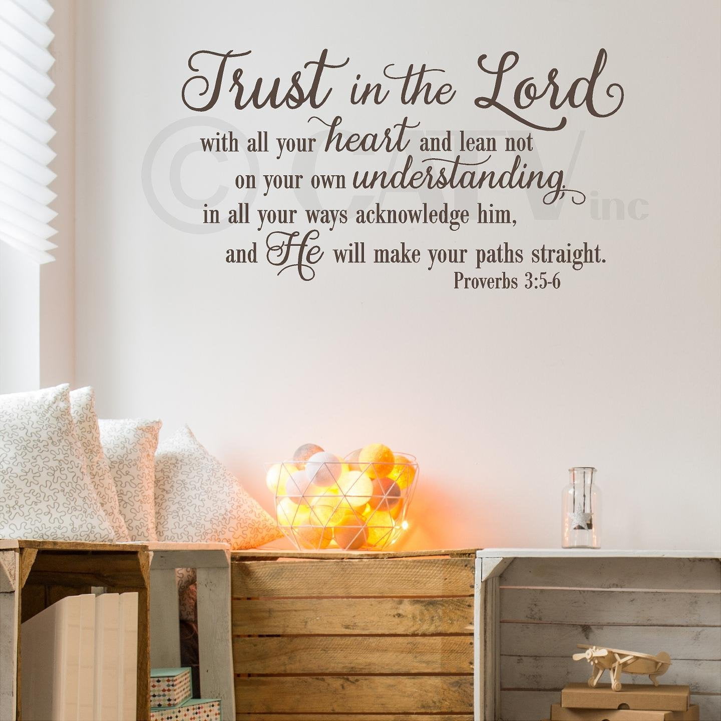 Proverbs 3 56 Vinyl Sticker Trust In The Lord By Keyreflection 22 10