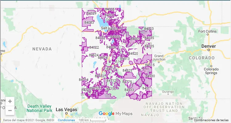 Salt Lake City Utah Zip Code Map Map