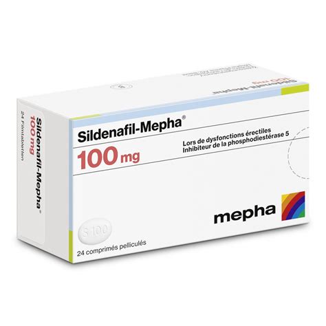 Sildenafil Mepha 100 Mg 24 Cp 24 Stück | -20% | Avec Ou Sans Ordonnance