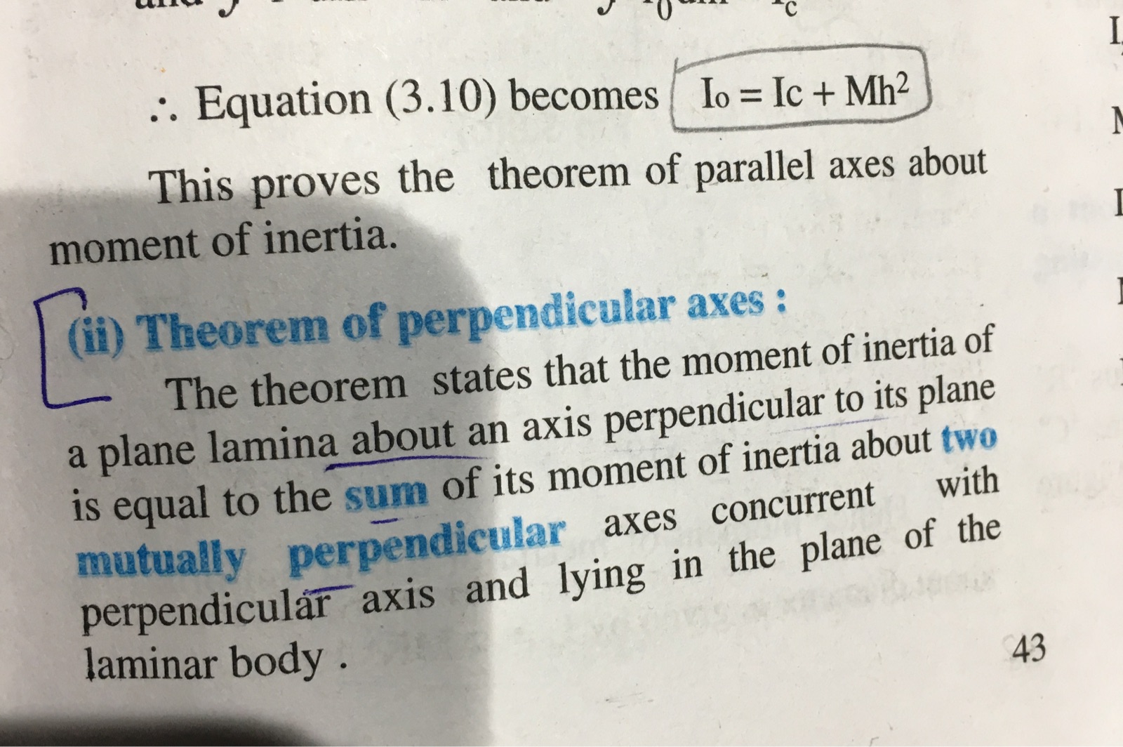 Solution Parallel Axis Theorem And Perpendicular Axis Theorem Studypool