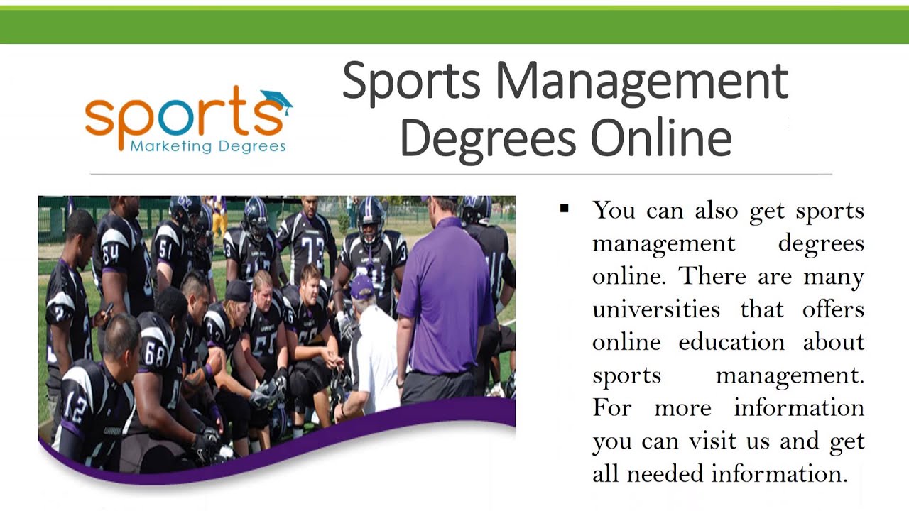 Sport Management Degree How To Discuss