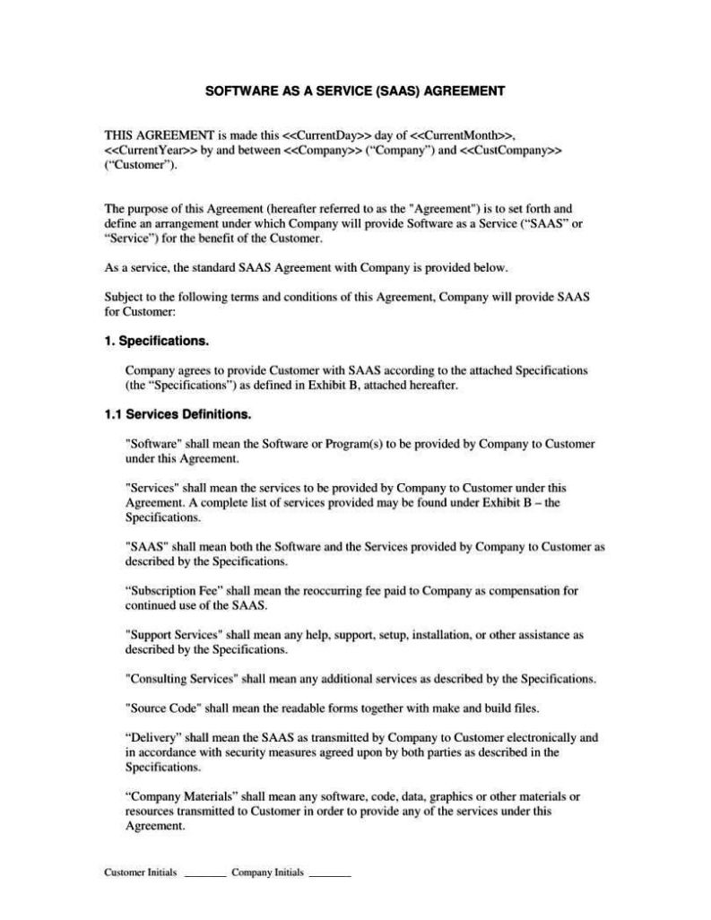 Standard Service Agreement Template