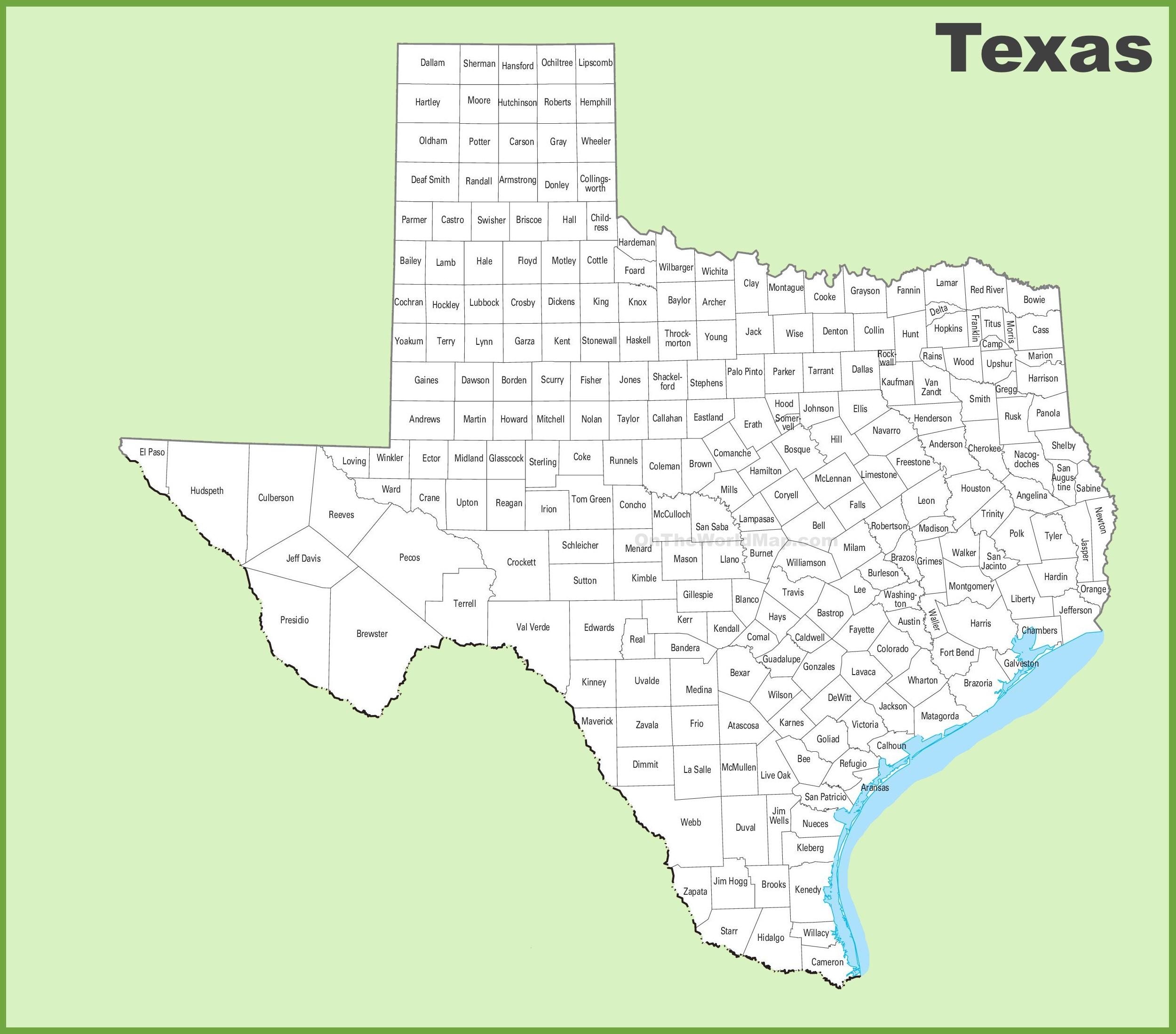 Texas County Maps State And County Maps Of Texas