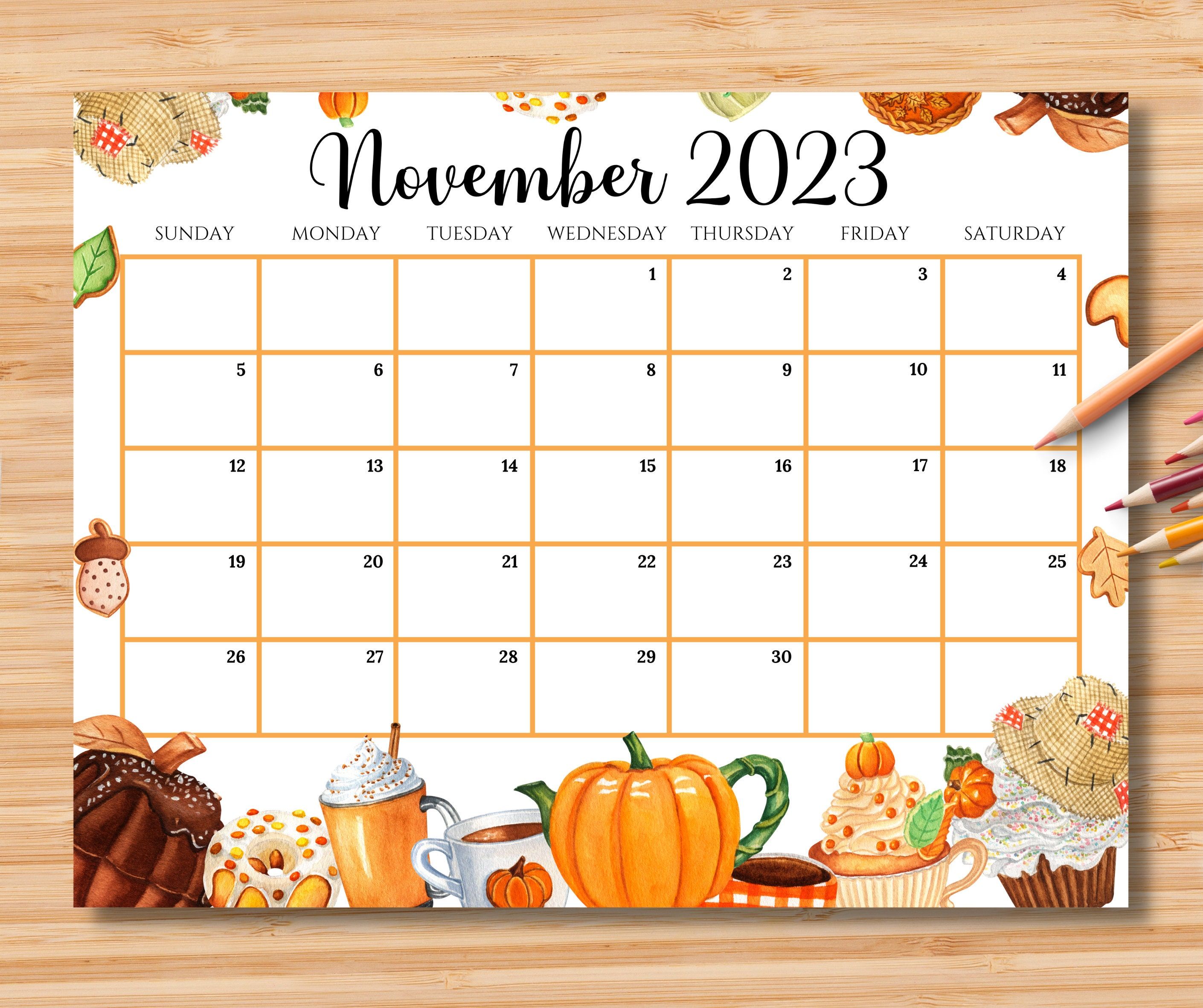 Thanksgiving 2023 Calendar