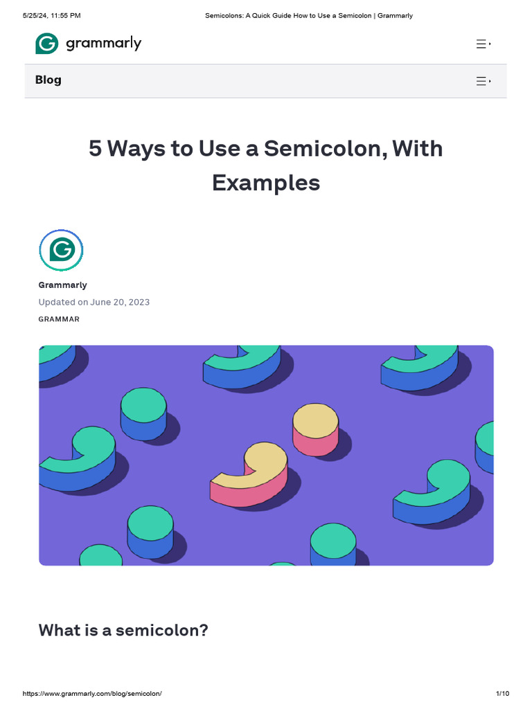 The Semicolon Guide: A Quick Fix For Your Writing Woes