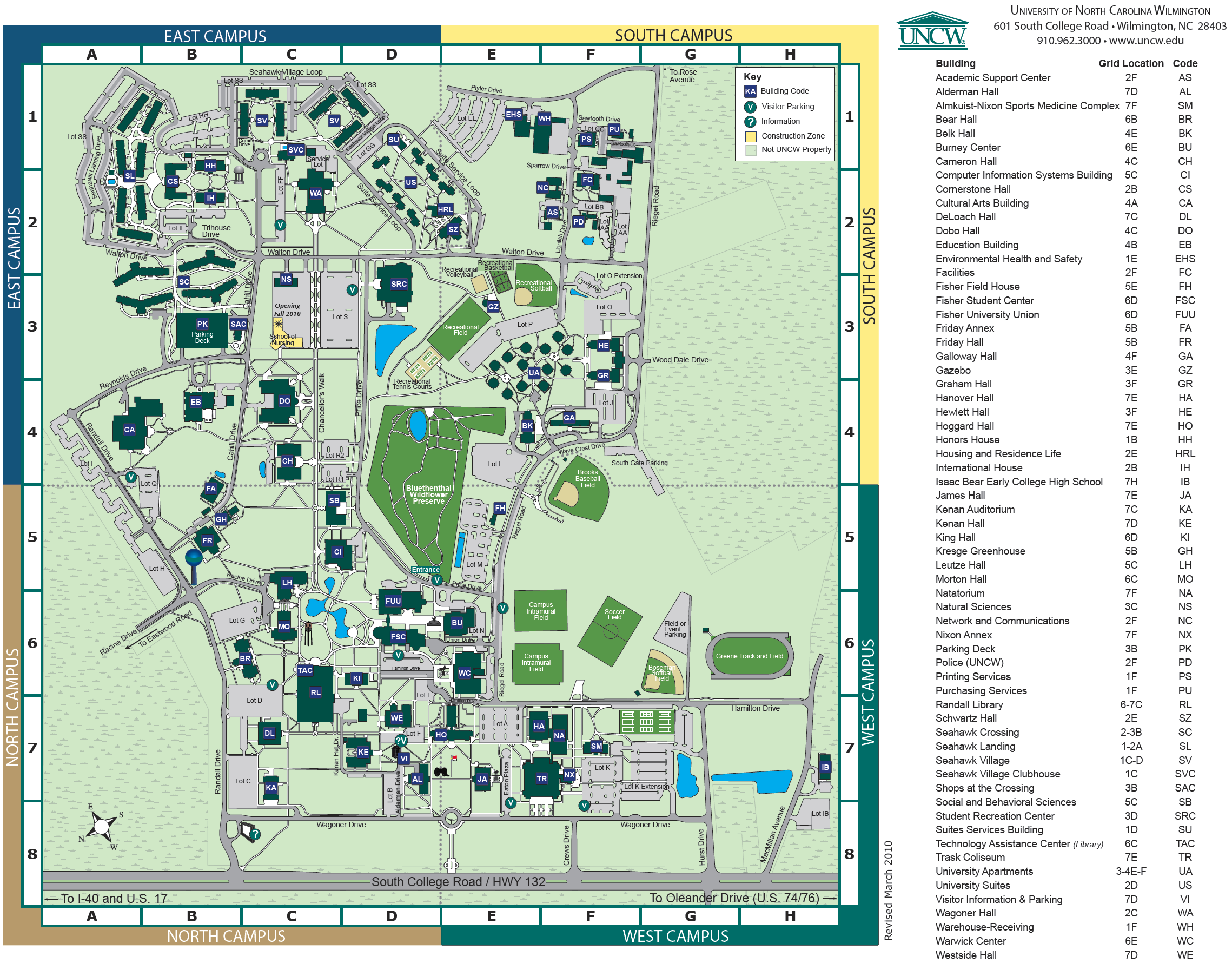 Unc Campus Map