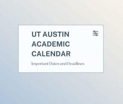 Ut Austin Academic Calendar