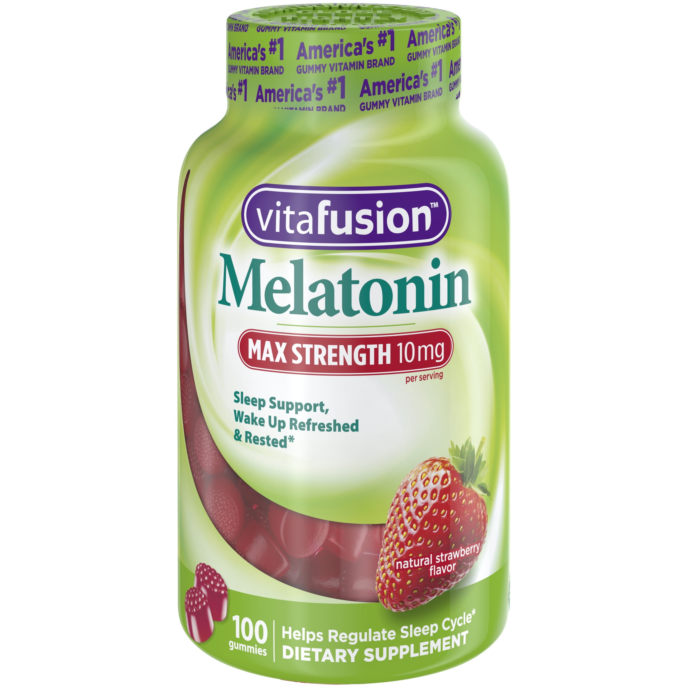 Vitafusion Max Strength Melatonin Gummies 100 Ct Walmart Com