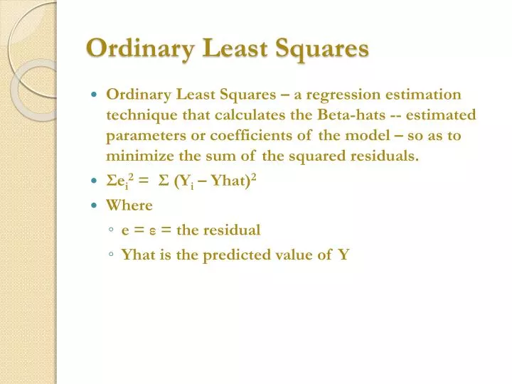 What Is Ordinary Least Squares? Unlocking The Secrets