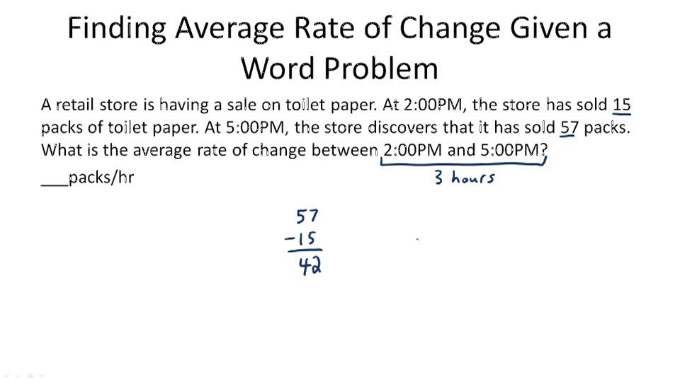 Word Problems On Instantaneous And Average Rate Of Change Math Ppt Download