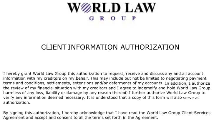 World Law Group World Law Plan Client Service Agreement